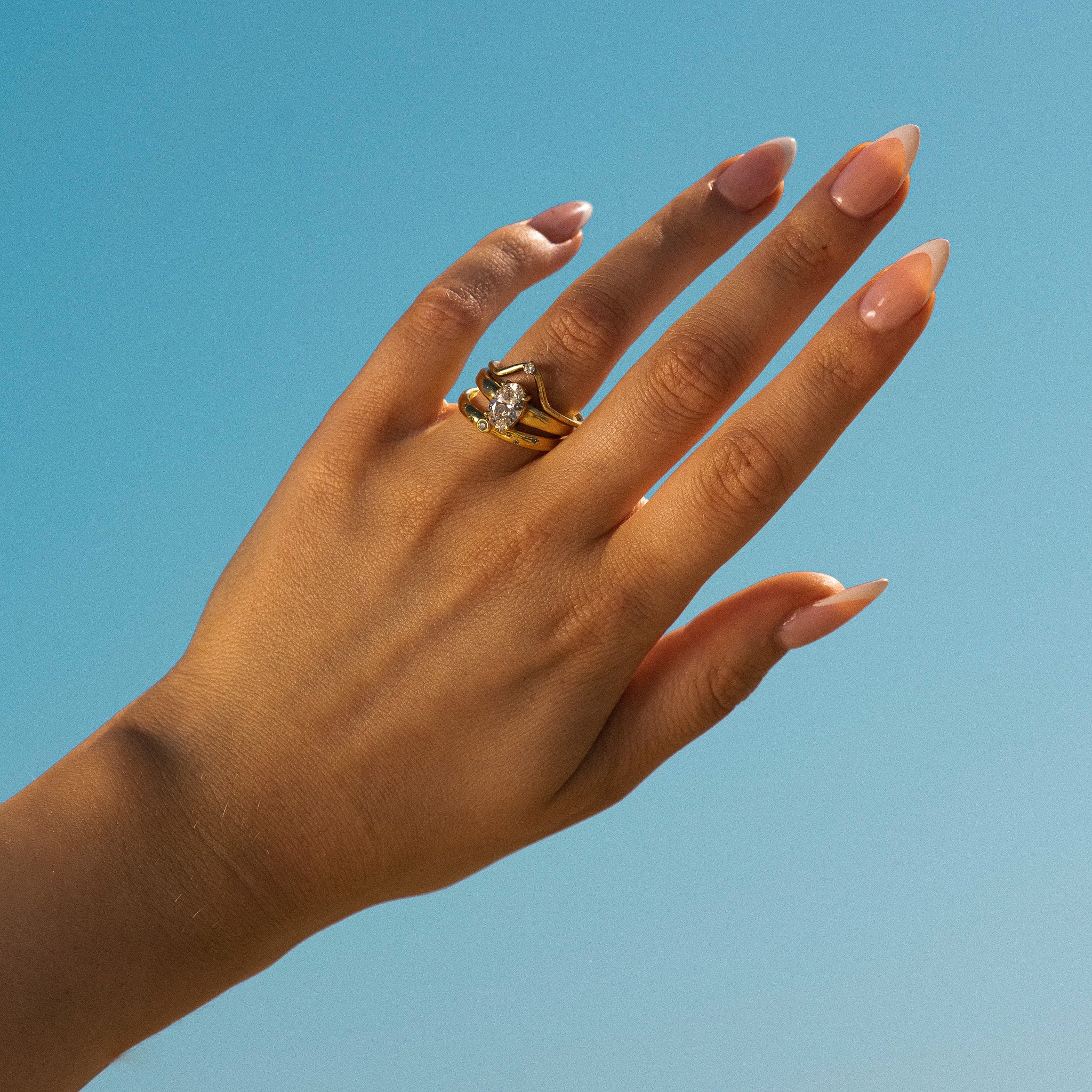 the Isolde Ring - Dainty London gold engagement ring, Celtic style ring, lab-grown diamond, romantic gift for her, bridal band, vintage inspired ring, unique wedding band, ethical jewelry, affordable engagement jewellery, love symbol ring, sustainable diamond, anniversary gift, special occasion jewelry