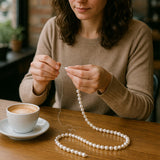 pearl necklace workshop, jewellery making class, DIY pearl jewellry, handmade pearl necklace, personalised jewelry gift, craft your own necklace, beginner jewellery course, fashion accessory class, bridal jewellery workshop, creative gift idea, pearl crafting activity, custom jewelry workshop, unique gift for her