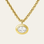 statement gold diamond necklace, ethically sourced lab-grown diamond, chunky gold chain, modern heirloom jewellery, luxury gift for her, sustainable diamond jewellry, black tie statement necklace, gold belcher chain, gift for special occasions, contemporary luxury necklace, ethical fine jewelry, designer statement necklace, celebration gift for her