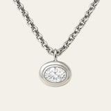 Statement White Gold Diamond Necklace - Thalassa - Dainty London white gold diamond necklace, lab-grown diamond jewellery, statement gold necklace, eco-friendly luxury jewellry, modern heirloom jewelry, ethical diamond necklace, chunky gold chain, gift for her, contemporary statement piece, sustainable fine jewellery, stylish engagement ring, red carpet jewellery, gift for special occasions