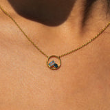 Dainty Gold Topaz Cluster Necklace - Leila - Dainty London