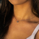 Dainty Silver Topaz Cluster Necklace - Leila - Dainty London