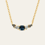 Elegant Topaz Cluster Gold Necklace - Zaria - Dainty London