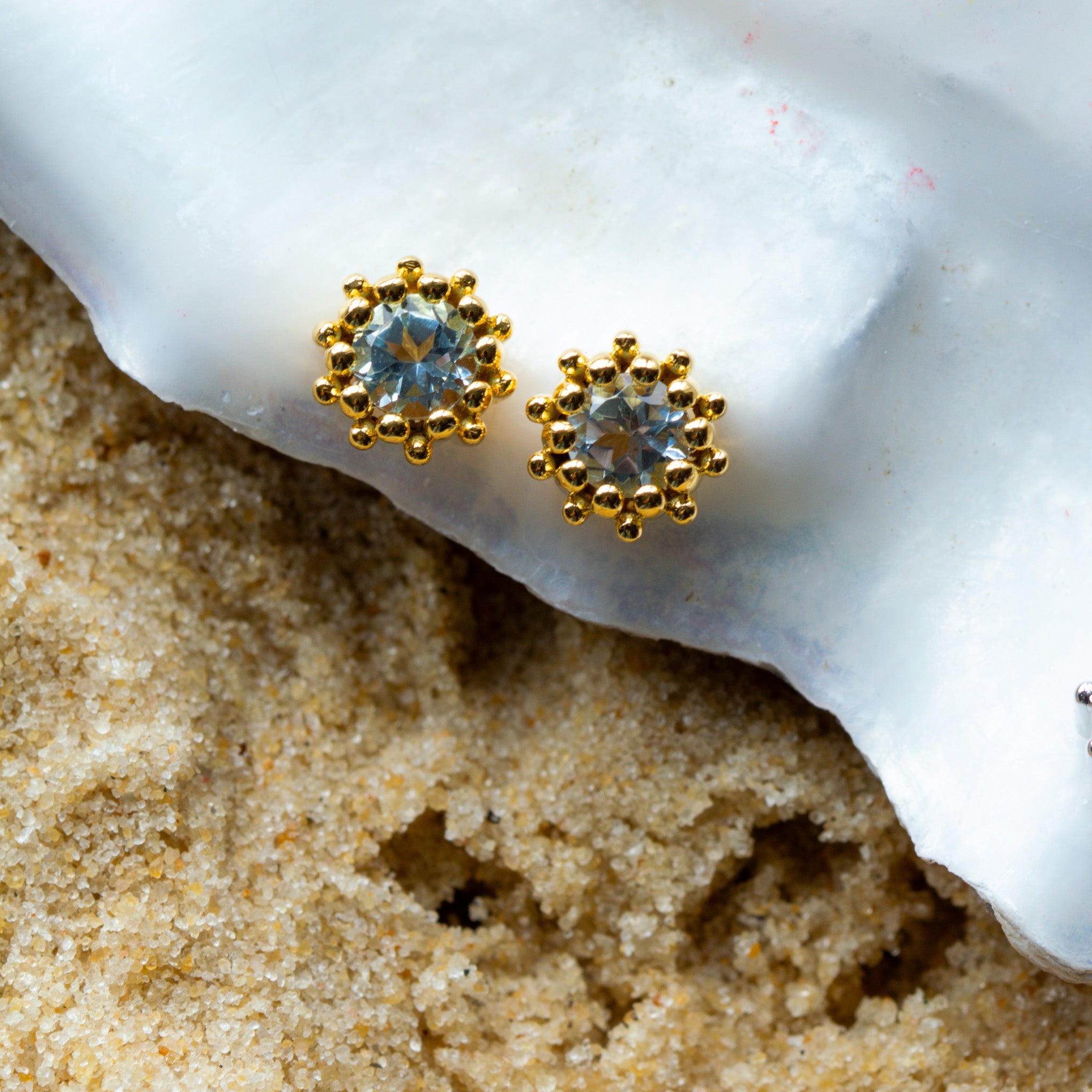 Gold Astrid Studs - Dainty London