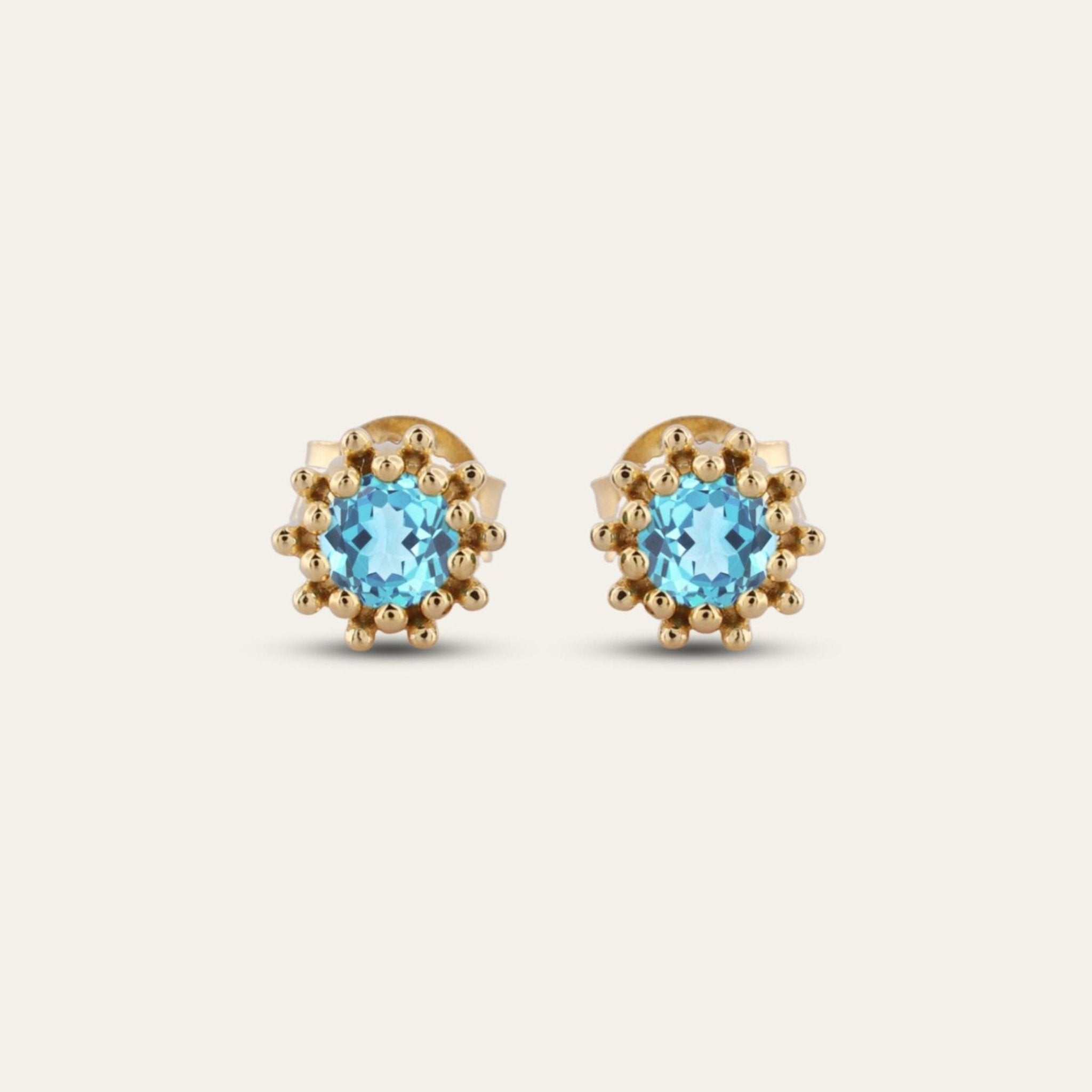 Gold Astrid Studs - Dainty London