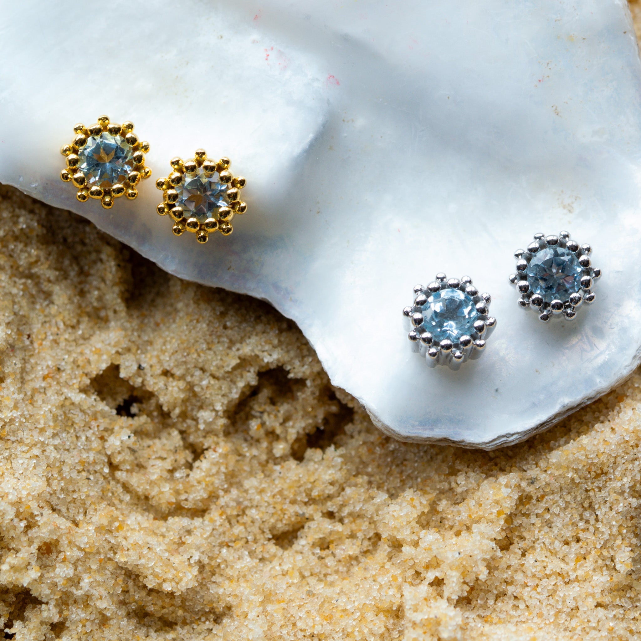 Gold Astrid Studs - Dainty London