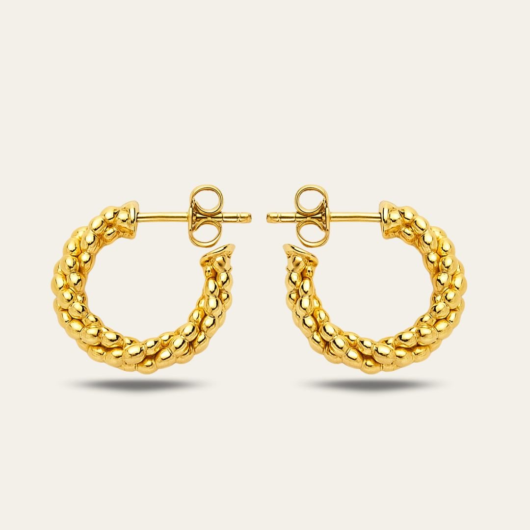 Gold Barnacle Huggie Hoop Earrings - Dainty London
