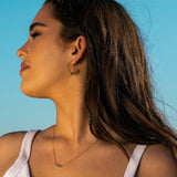 Gold Nyx Hoops - barnacle texture earrings, nature inspired jewellery, mythology fan gifts, lightweight hoop earrings, silver gold earrings, ocean themed jewellry, stylish everyday earrings, handmade earrings women, unique gift for her, seasonal jewelry gift, nature lover gift, trendy gold hoops