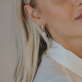 Gold Pearl Drop Earrings - Dainty London gold pearl earrings, freshwater pearl hoops, vermeil gold jewellery, elegant drop earrings, gift for her, wedding jewelry, bridal accessories, ocean blue jewellry box, timeless pearl earrings, handcrafted jewelry, anniversary gift, beach-inspired jewellery, minimalist gold earrings