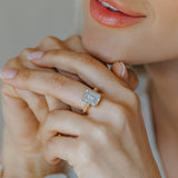 Gold Vermeil Merrow Ring - White Topaz Luxury Rings - Cheap Engagement Rings uk under £500 - Dainty London