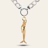 Maxi Zennor Mermaid Mixed Metals Necklace - Gold and Silver Ocean Inspired Jewellery - Dainty London