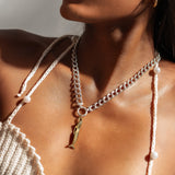 Maxi Zennor Mermaid Mixed Metals Necklace - Gold and Silver Ocean Inspired Jewellery - Dainty London