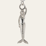 Maxi Zennor Mermaid Silver Necklace - Ocean Mermaidcore Jewellery - Dainty London