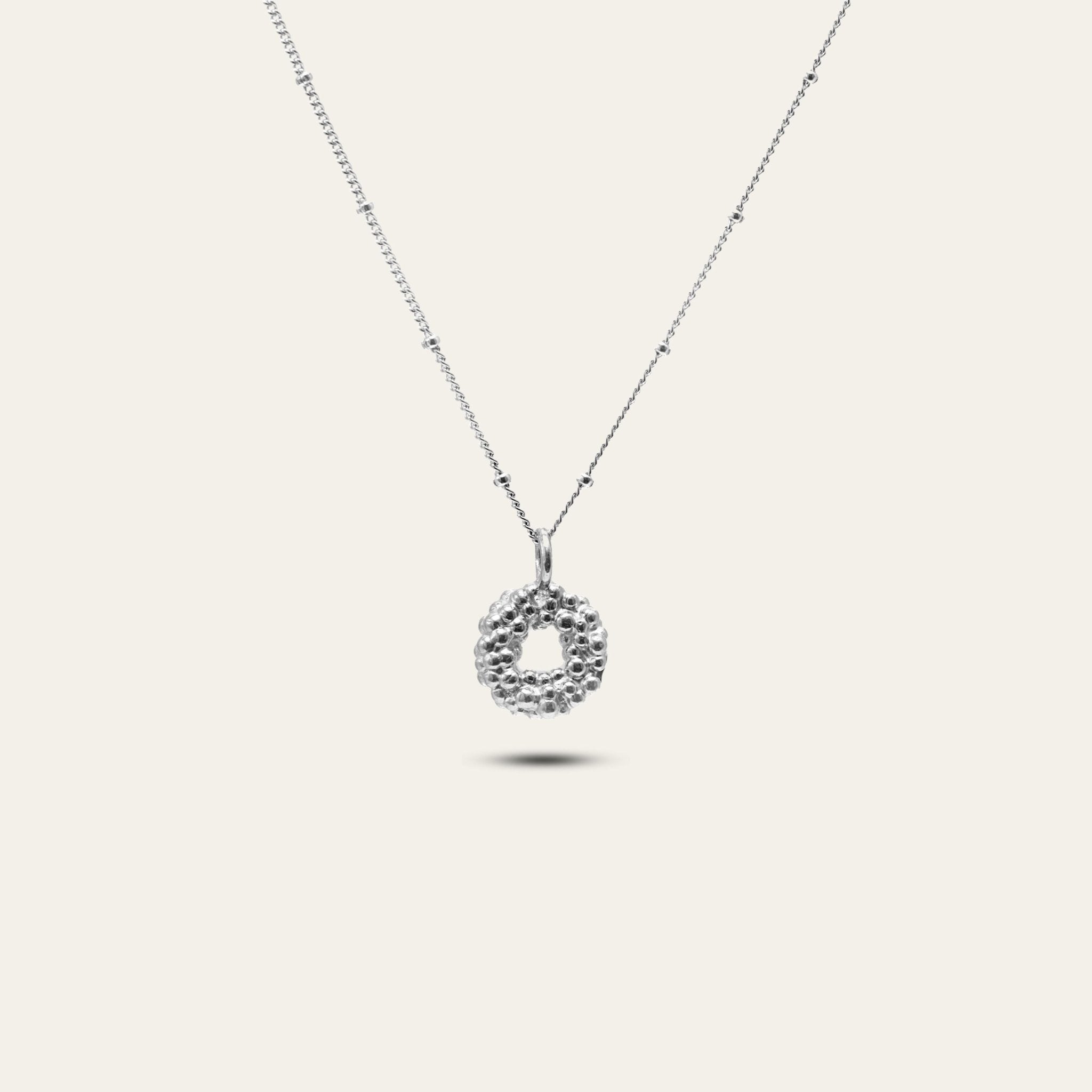 mini silver necklace, coastal jewellery, ocean inspired jewellery, barnacle pendant, sterling silver necklace, handmade coastal jewelry, beach jewelry gift, dainty seaside necklace, gift for her, ocean theme jewelry, summer accessory, minimalist coastal pendant, unique seaside gift