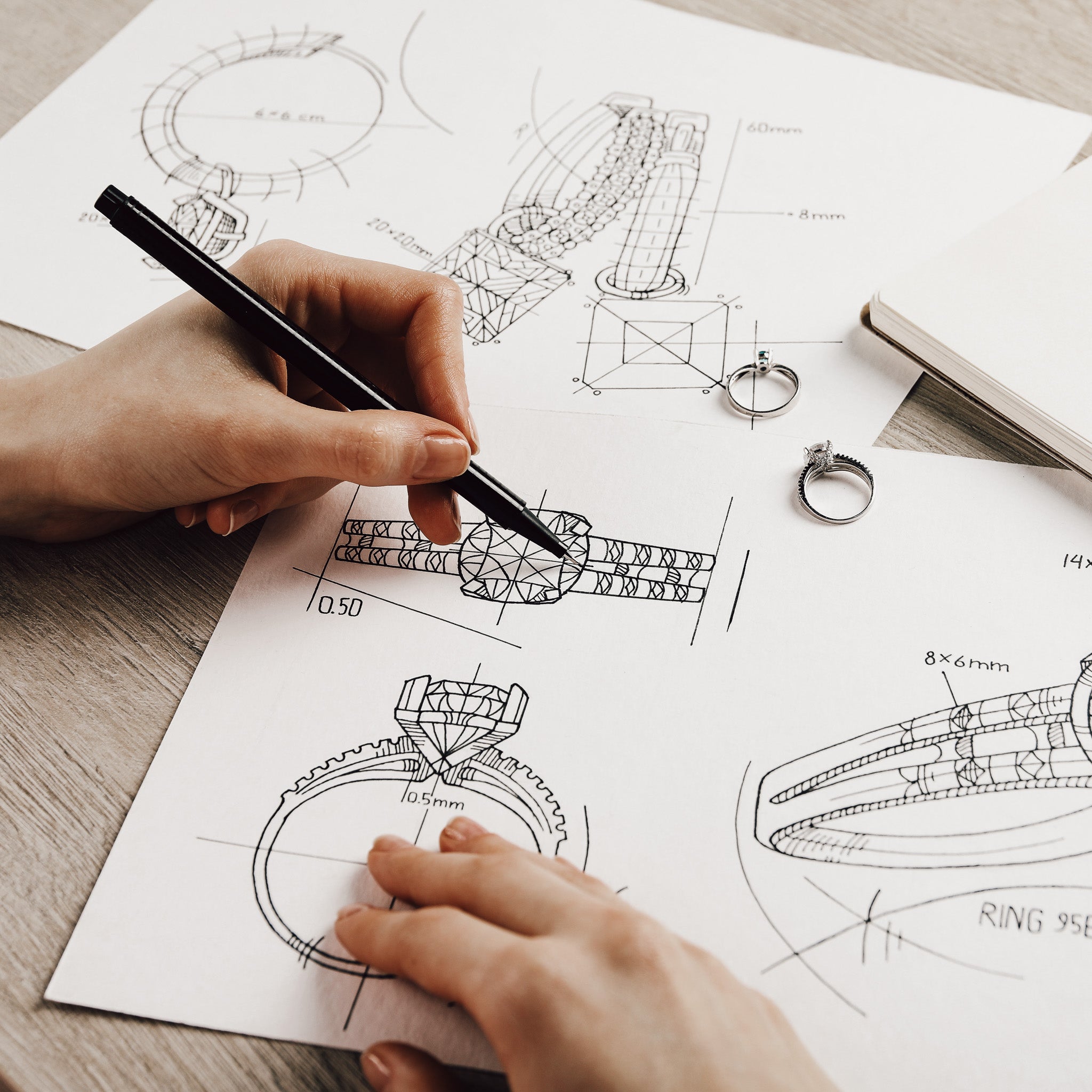Private Engagement Ring or Wedding Band Making Workshop - Bespoke Ring Design London - Dainty London