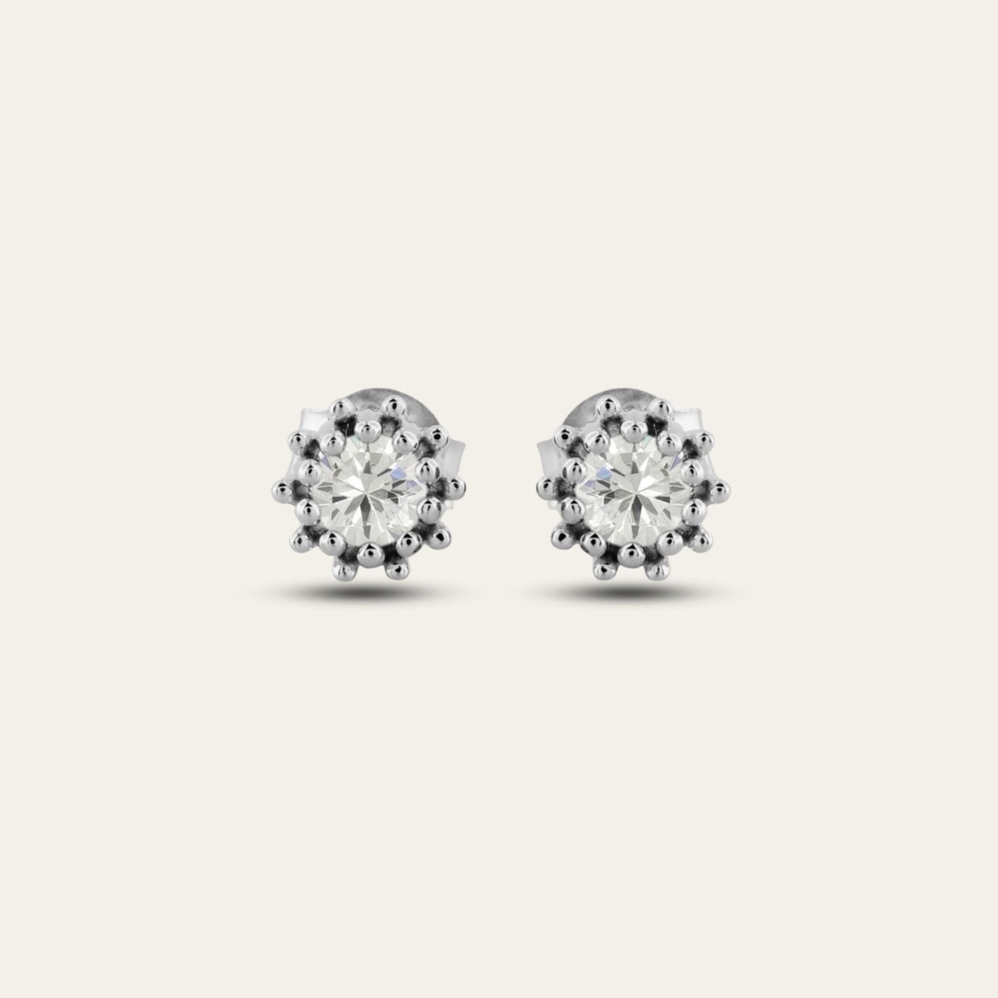 Silver Seren Studs - Dainty London