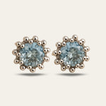 Silver Sky Blue Topaz Astrid Studs - Dainty London