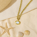 Statement Gold Diamond Necklace - Thalassa - Dainty London statement gold diamond necklace, ethically sourced lab-grown diamond, chunky gold chain, modern heirloom jewellery, luxury gift for her, sustainable diamond jewellry, black tie statement necklace, gold belcher chain, gift for special occasions, contemporary luxury necklace, ethical fine jewelry, designer statement necklace, celebration gift for her