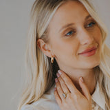 The Gold Hebe Hoops - Celestial Inspired Hoop Earrings - Dainty London
