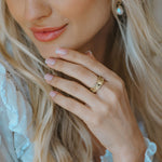 The Gold Hemera Ring - Celestial Inspired Ladies Rings - Dainty London
