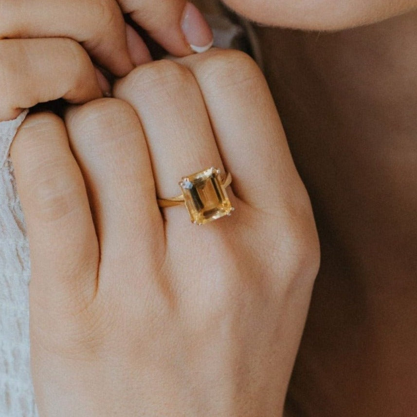 The Gold Isla Ring - Dainty London