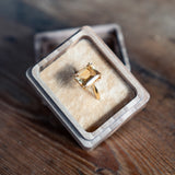 The Gold Isla Ring - Sunshine Citrine - Vintage Modern Gemstone Rings - Dainty London