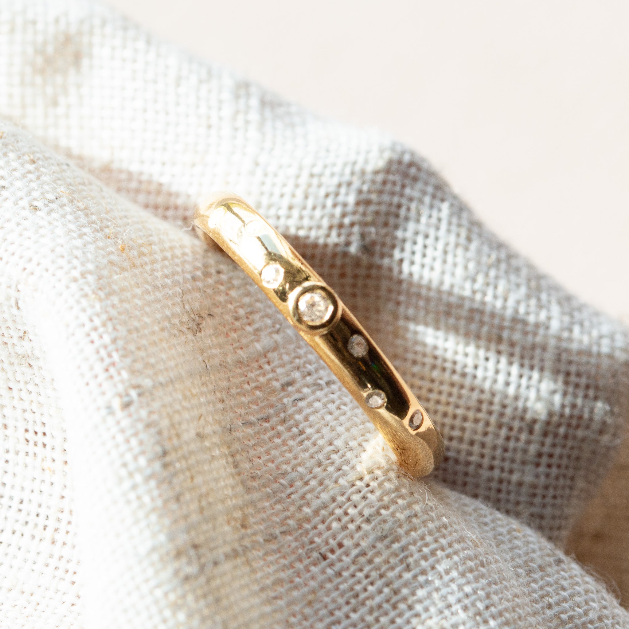 The Seren Ring - Diamond Engagement Wedding Eternity Rings - Dainty London