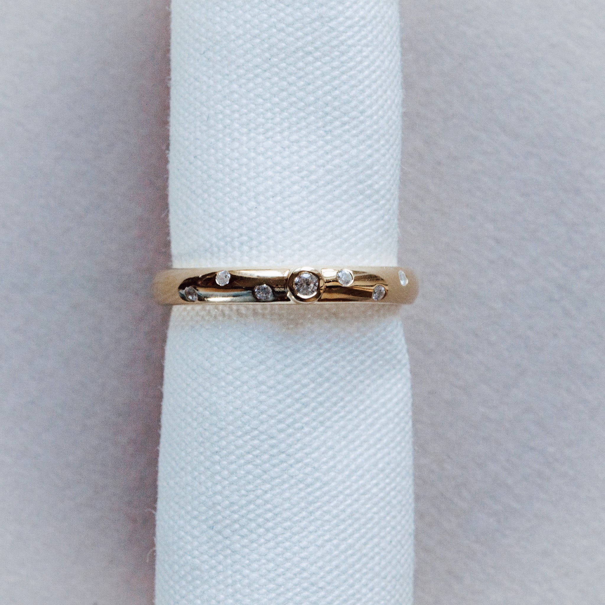 The Seren Ring - Diamond Engagement Wedding Eternity Rings - Dainty London