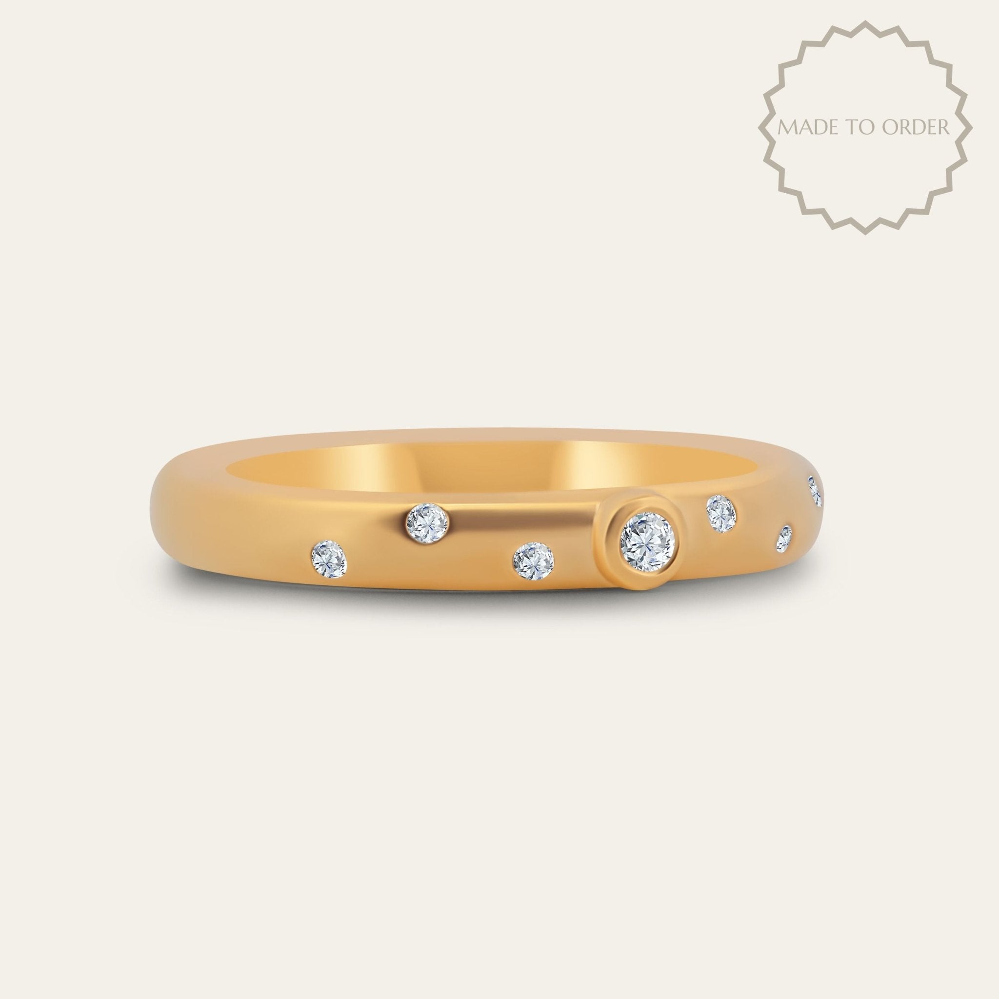 The Seren Ring - Diamond Engagement Wedding Eternity Rings - Dainty London