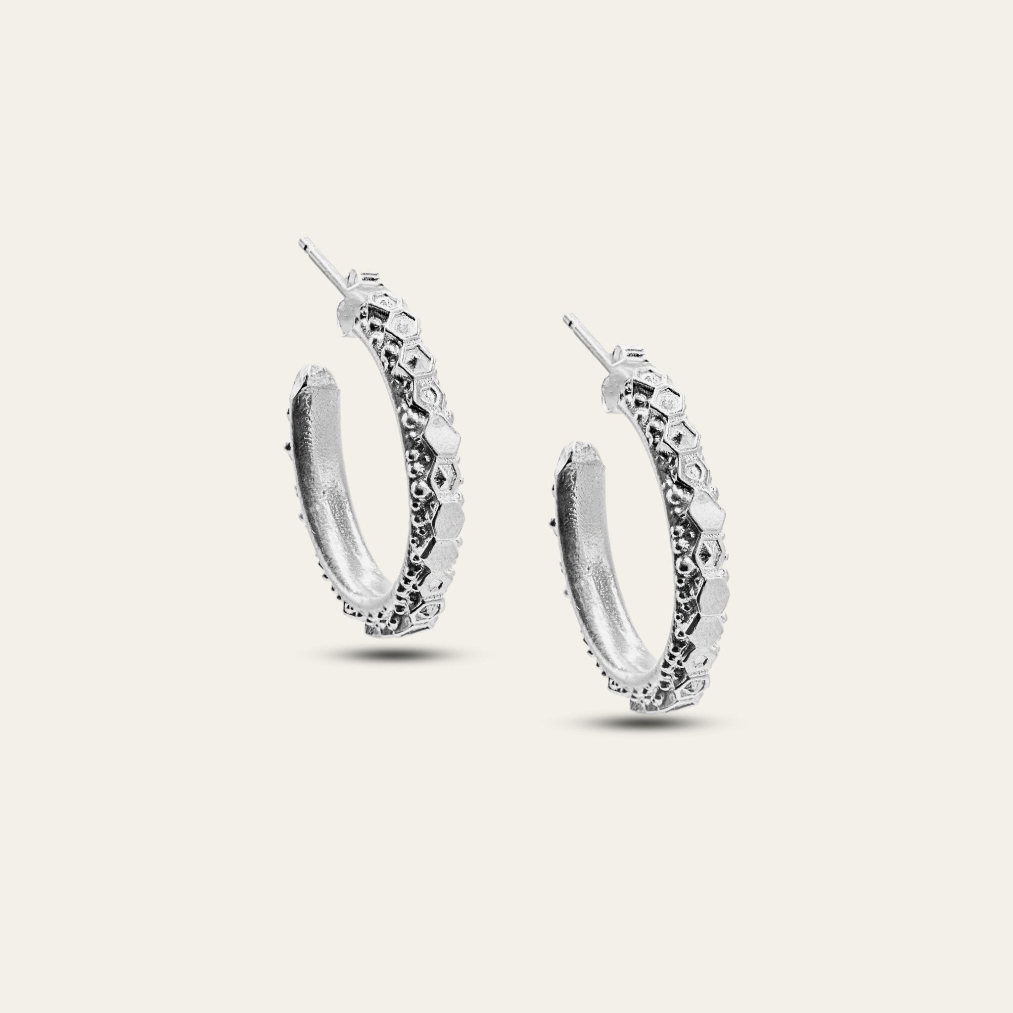 The Silver Hebe Hoops - Goddess and Celestial Inspired Hoop Earrings - Dainty London
