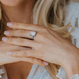 The Silver Merrow Ring - White Topaz Gemstone - Stone Rings for ladies - Dainty London