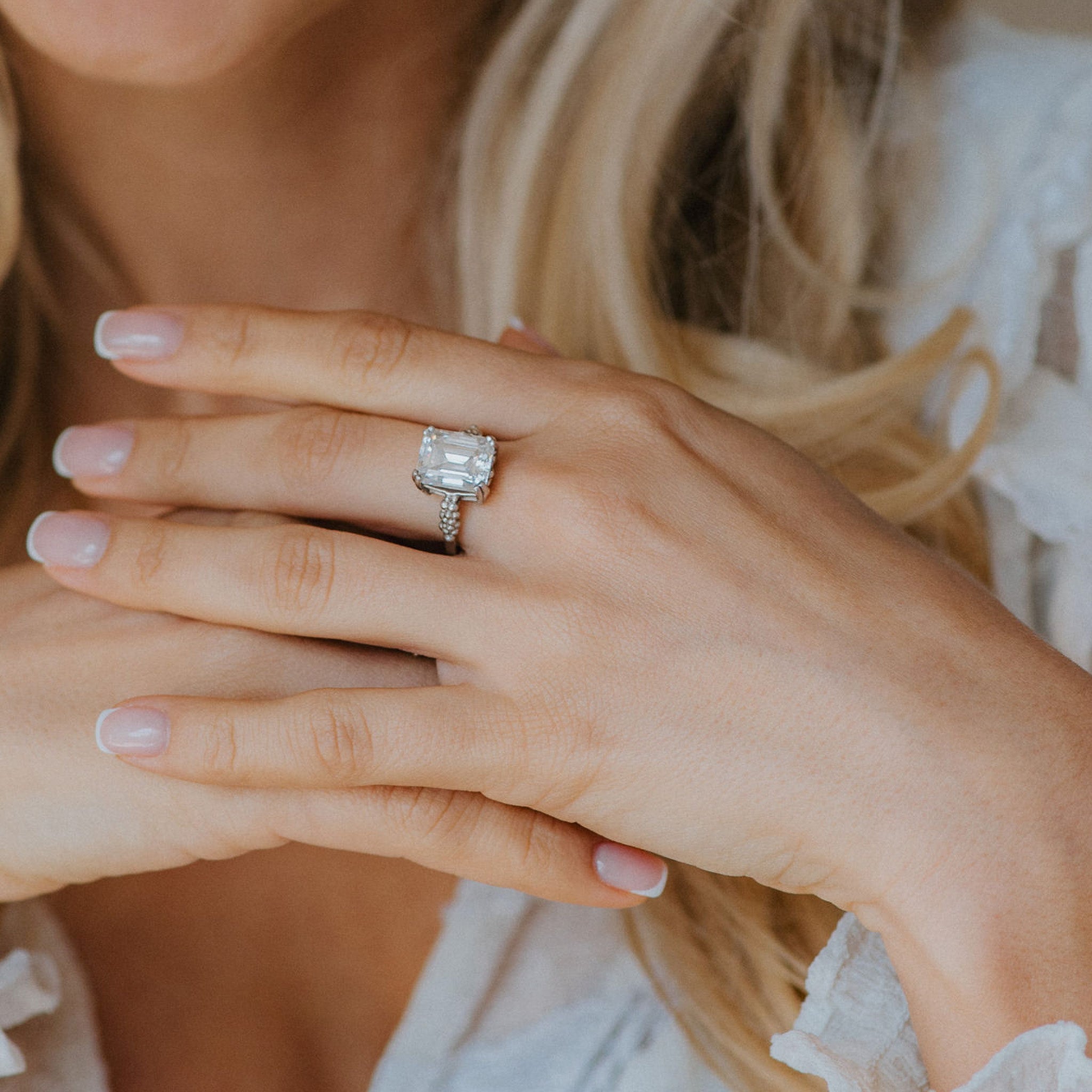 The Silver Merrow Ring - White Topaz Gemstone - Stone Rings for ladies - Dainty London