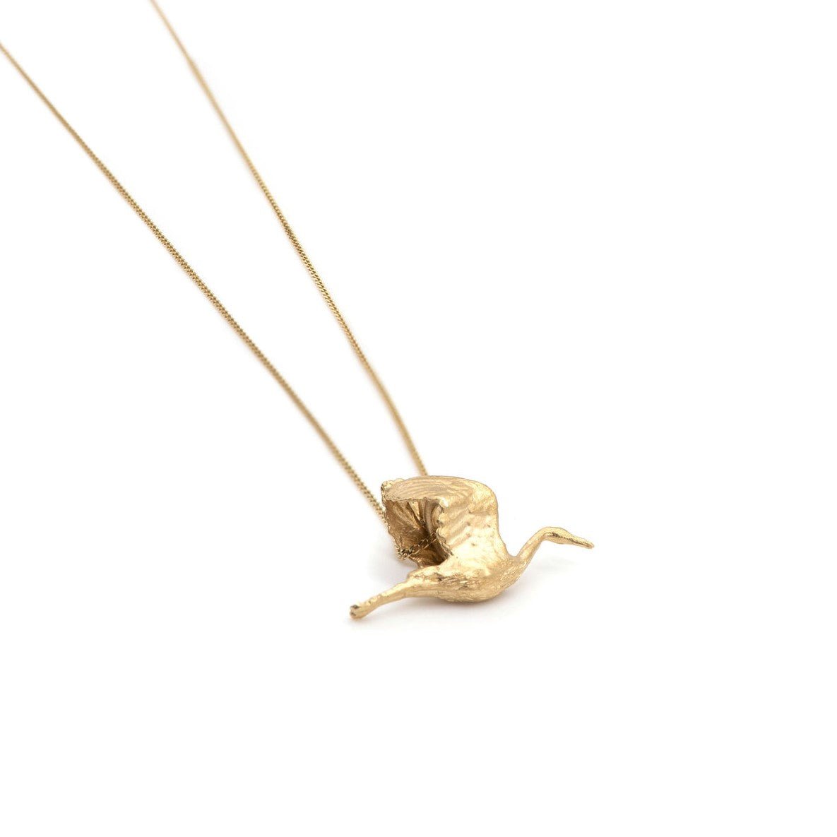 Gold 'Stork' Necklace Gifts for Mums - New Mum- Mother's Day- Mum Birthday Gift - Dainty London
