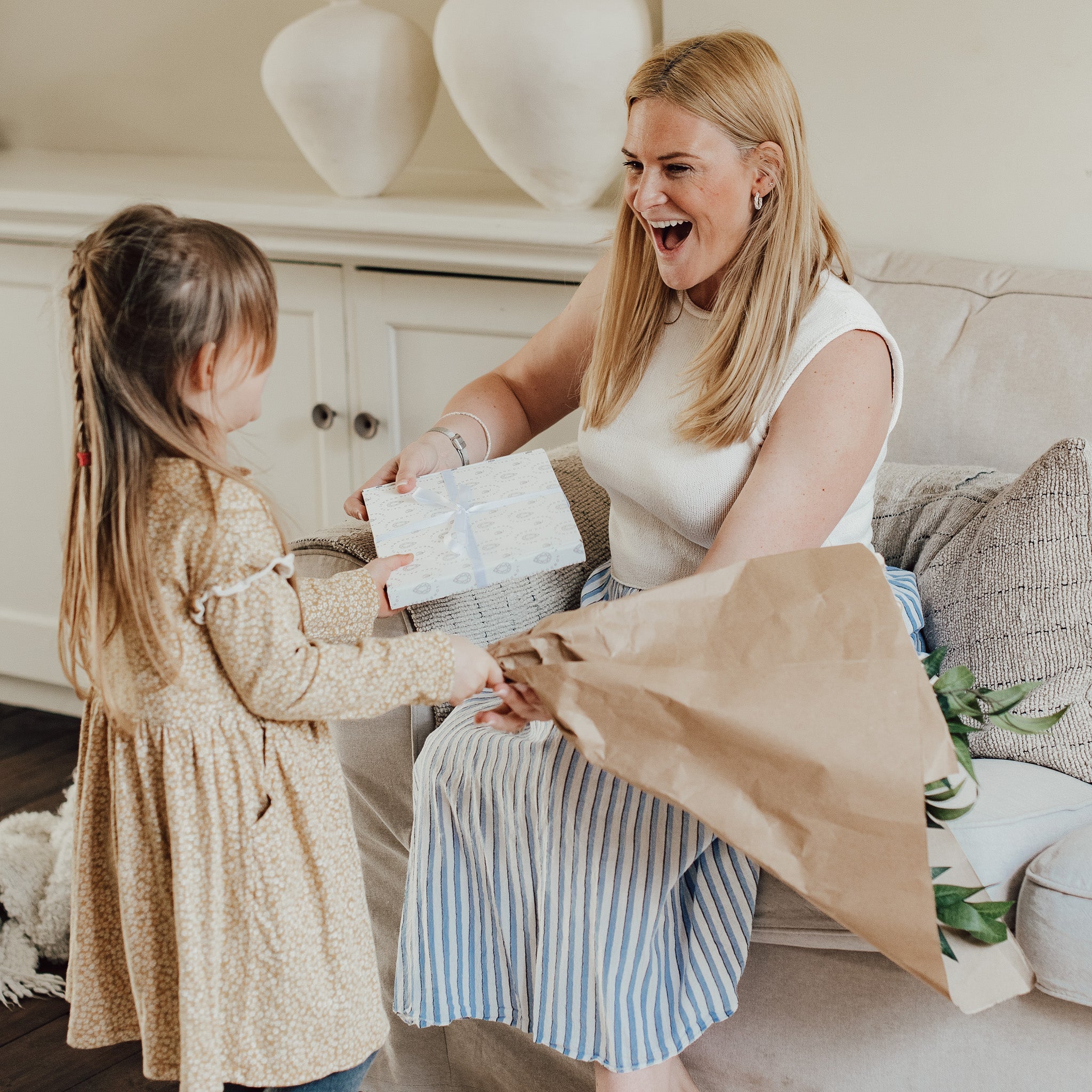 Gold 'Stork' Necklace Gifts for Mums - New Mum- Mother's Day- Mum Birthday Gift - Dainty London