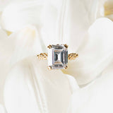 Gold Vermeil Merrow Ring - White Topaz Luxury Rings - Cheap Engagement Rings uk under £500 - Dainty London