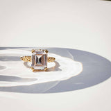 Gold Vermeil Merrow Ring - White Topaz Luxury Rings - Cheap Engagement Rings uk under £500 - Dainty London