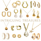 Monthly Jewellery Subscription Box - Gold Jewellery- Intriguing Treasures - Women Gift Ideas - Dainty London jewellery subscription, gold vermeil jewellery, silver jewellery gift, monthly jewellery box, surprise jewellery gift, dainty gold jewellery, gift for her, birthday gift idea, holiday jewellery gift, handcrafted jewellery, elegant jewellry box, jewelry lover gift, unique jewelry surprise