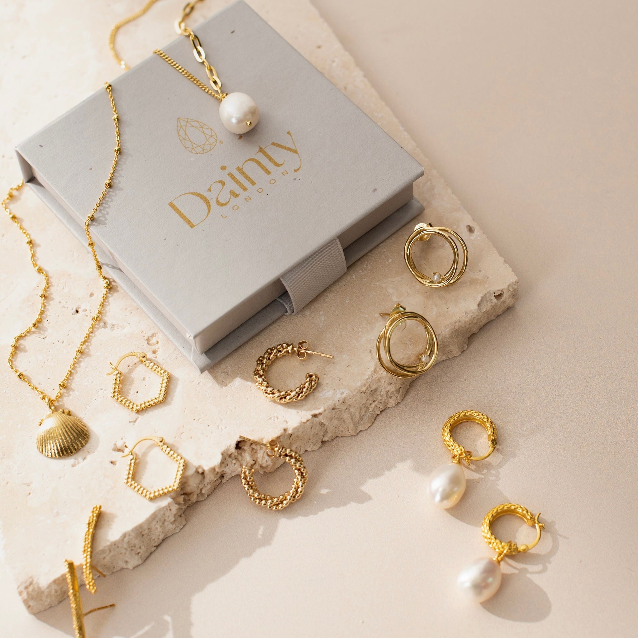 Monthly Jewellery Subscription Box - Gold Jewellery- Intriguing Treasures - Women Gift Ideas - Dainty London jewellery subscription, gold vermeil jewellery, silver jewellery gift, monthly jewellery box, surprise jewellery gift, dainty gold jewellery, gift for her, birthday gift idea, holiday jewellery gift, handcrafted jewellery, elegant jewellry box, jewelry lover gift, unique jewelry surprise