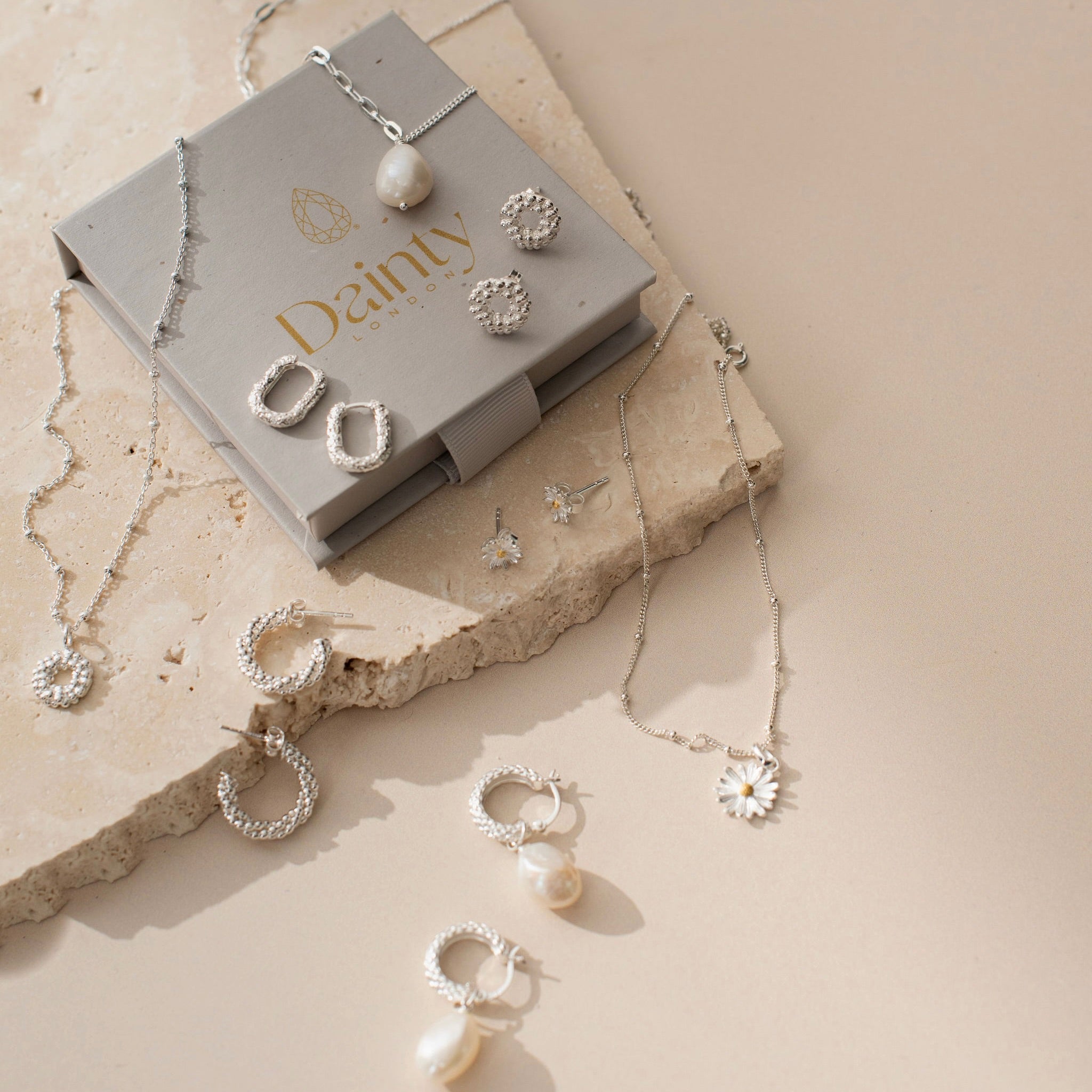 Monthly Jewellery Subscription Box - Sterling Silver Jewellery- Intriguing Treasures - Ladies Gift Ideas - Dainty London silver jewellery, jewelry subscription, silver jewellry gift, jewelry box gift, monthly jewellery box, gift for her, silver bangle, silver earrings, silver necklace, jewellery lover gift, handcrafted jewellry, jewelry surprise, gift for birthdays