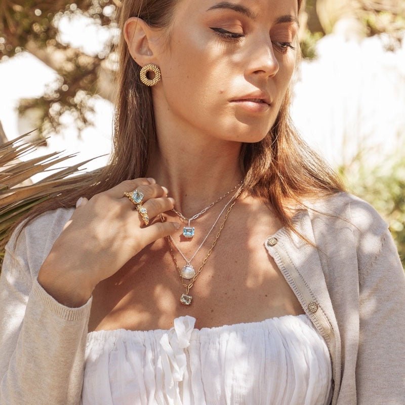 Silver Seashell Necklace - Sustainable beach jewellery - Dainty London
