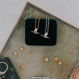 Silver 'Stork' Necklace for mums - Mother's Day - Baby Shower Gift - Dainty London