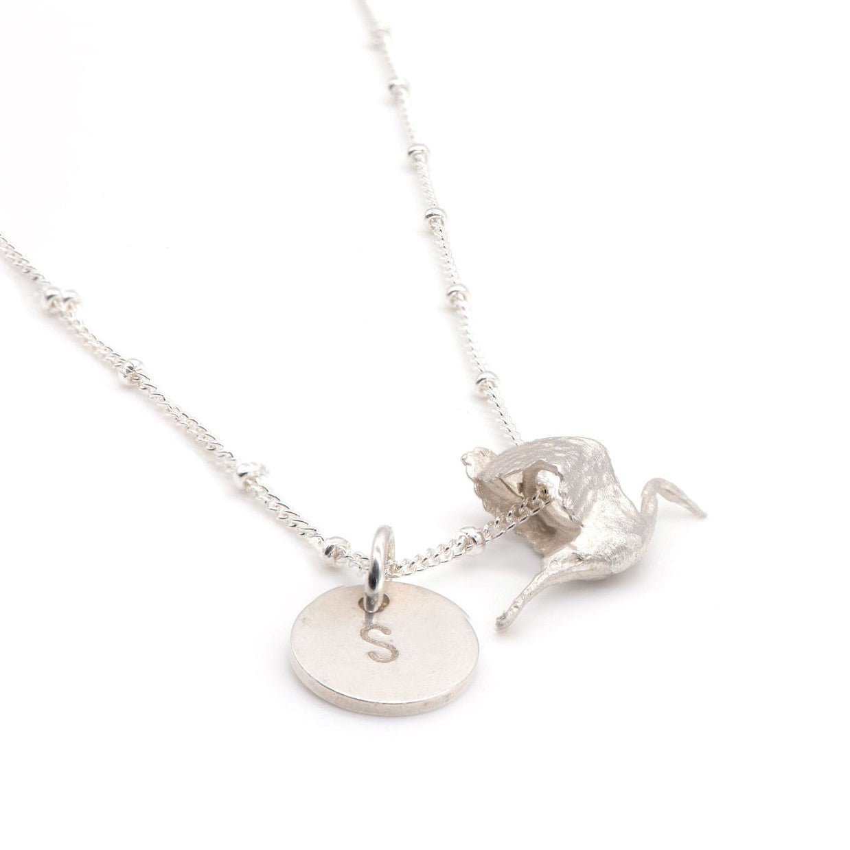 Silver 'Stork' Necklace for mums - Mother's Day - Baby Shower Gift - Dainty London
