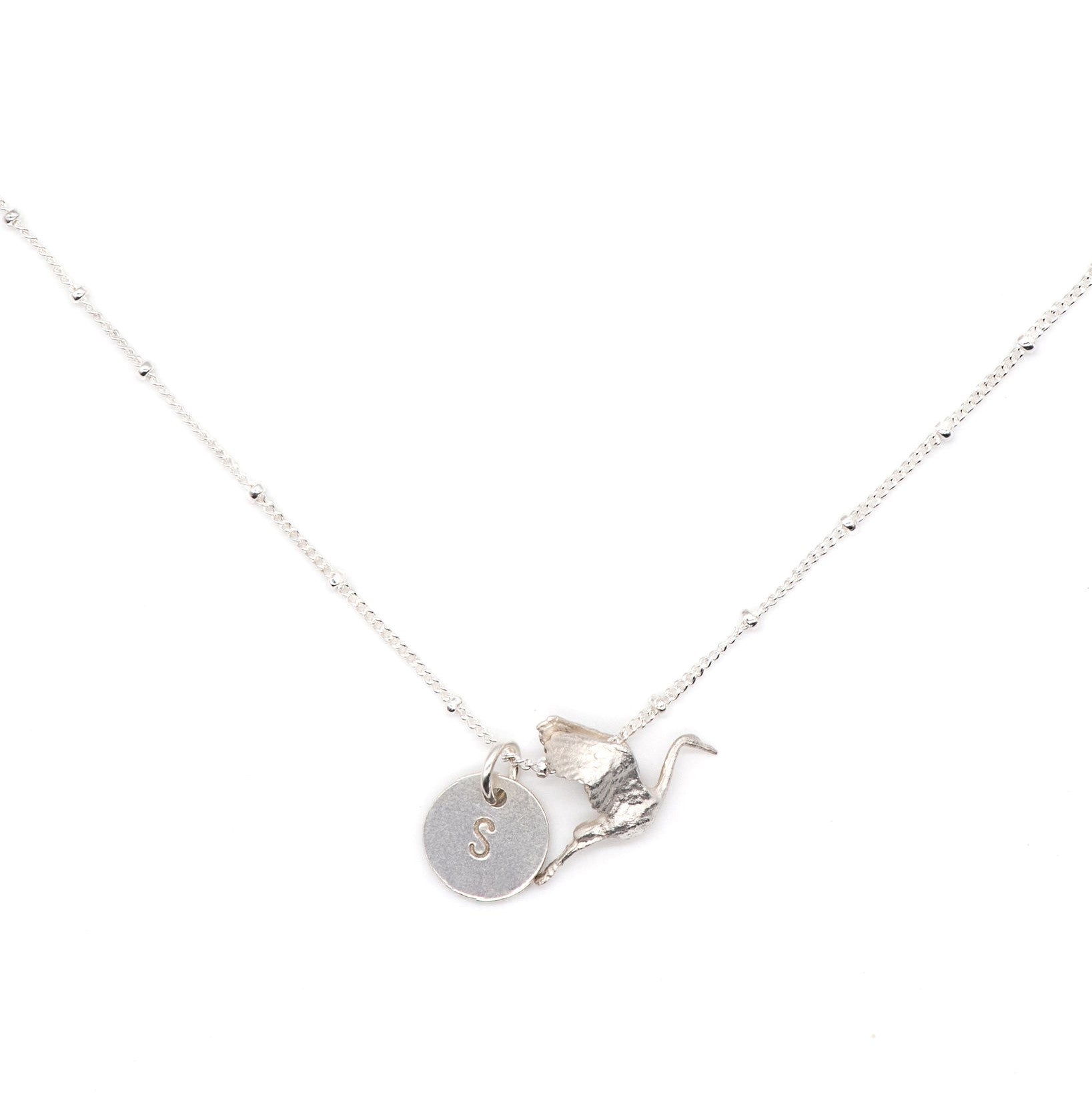 Silver 'Stork' Necklace for mums - Mother's Day - Baby Shower Gift - Dainty London