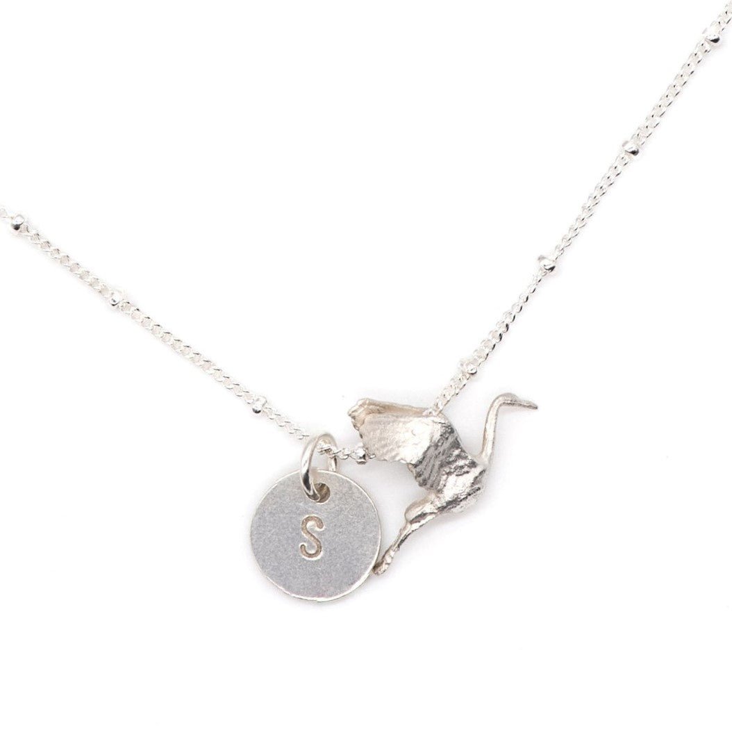 Silver 'Stork' Necklace - Dainty London