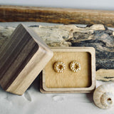 Solid Gold Mini Barnacle Hoops - Fine Jewelry Stud Earrings - Dainty London
