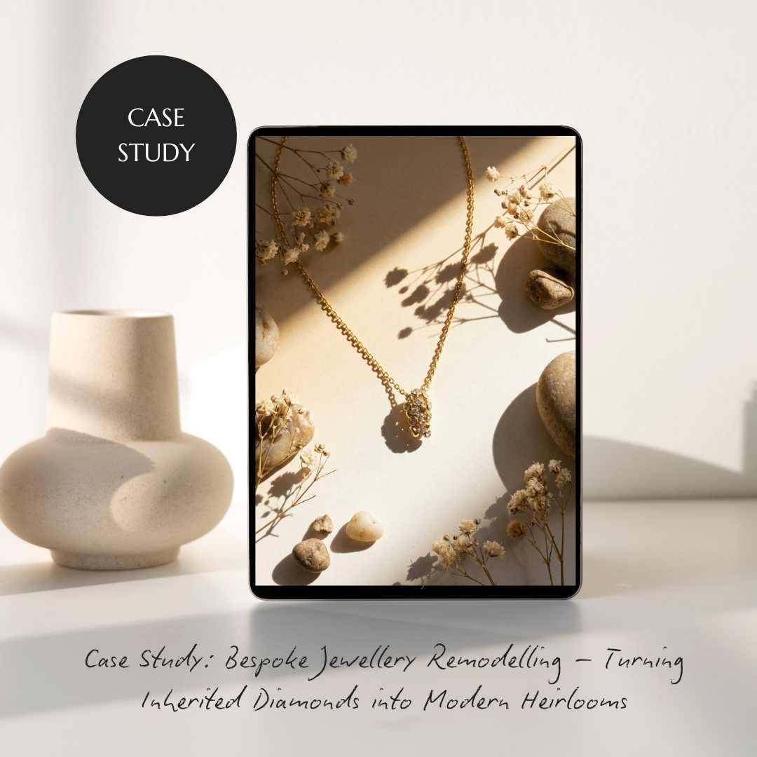 Case Study: Bespoke Jewellery Remodelling – Turning Inherited Diamonds into Modern Heirlooms - Dainty London