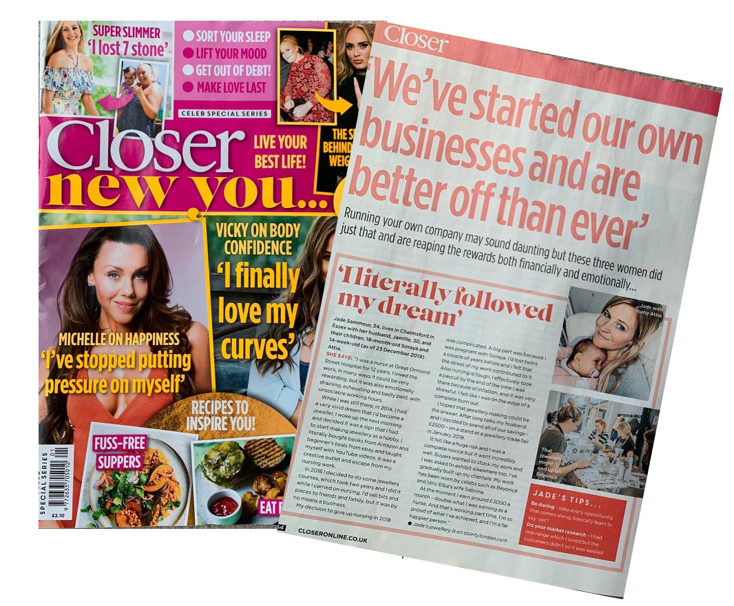 Closer Magazine - Jade Feature - Dainty London