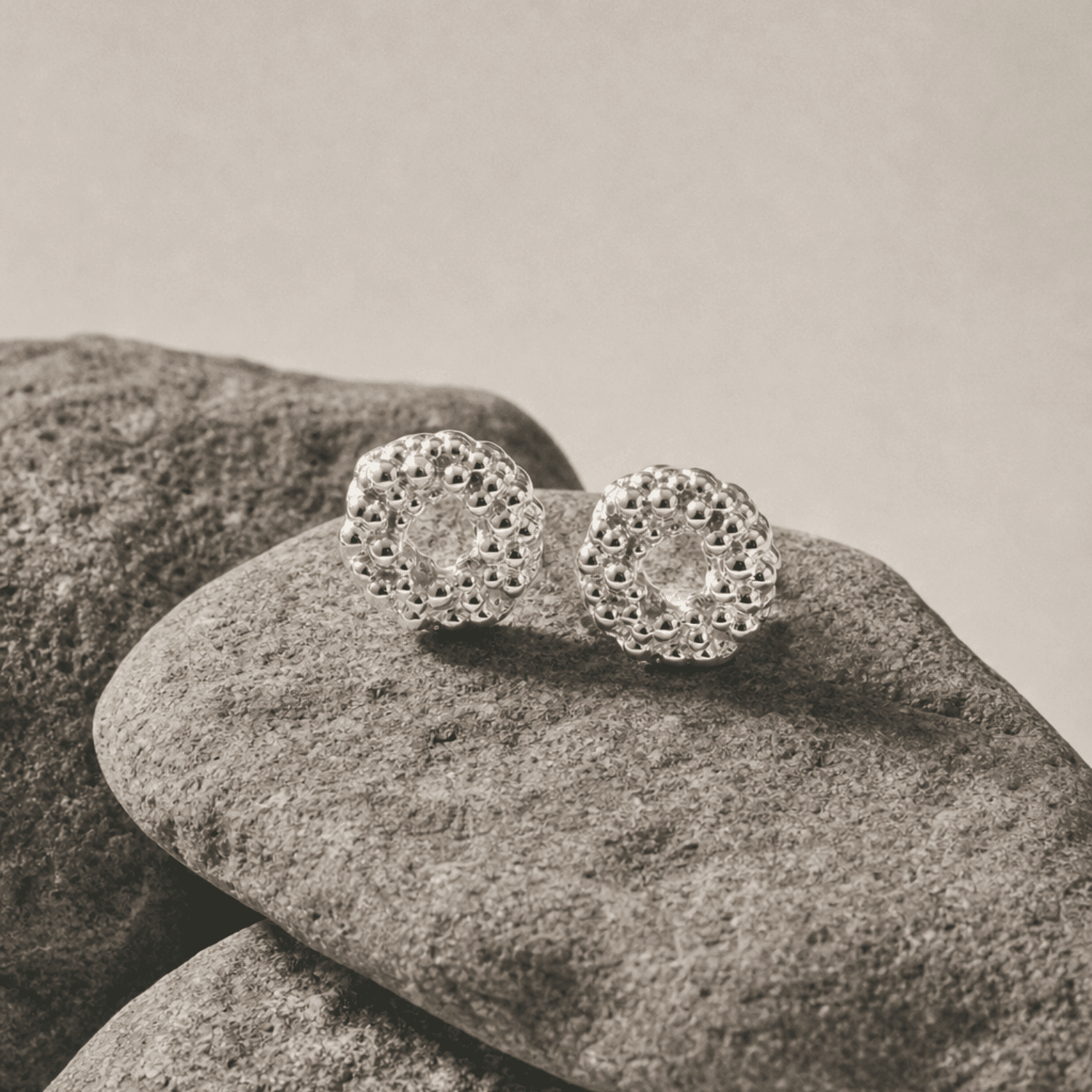 Mini Ocean Inspired Barnacle Hoops - Dainty London