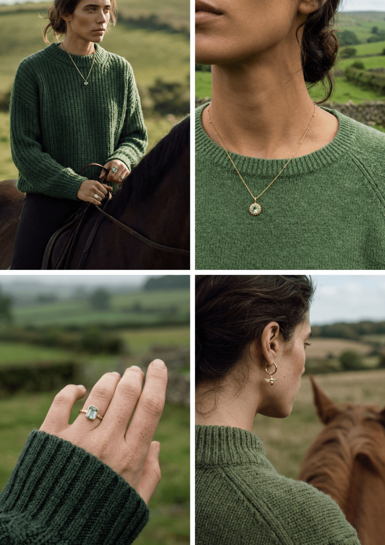 Earthy gemstones, warm tones, and organic textures echo soil, stone, and sun-warmed land