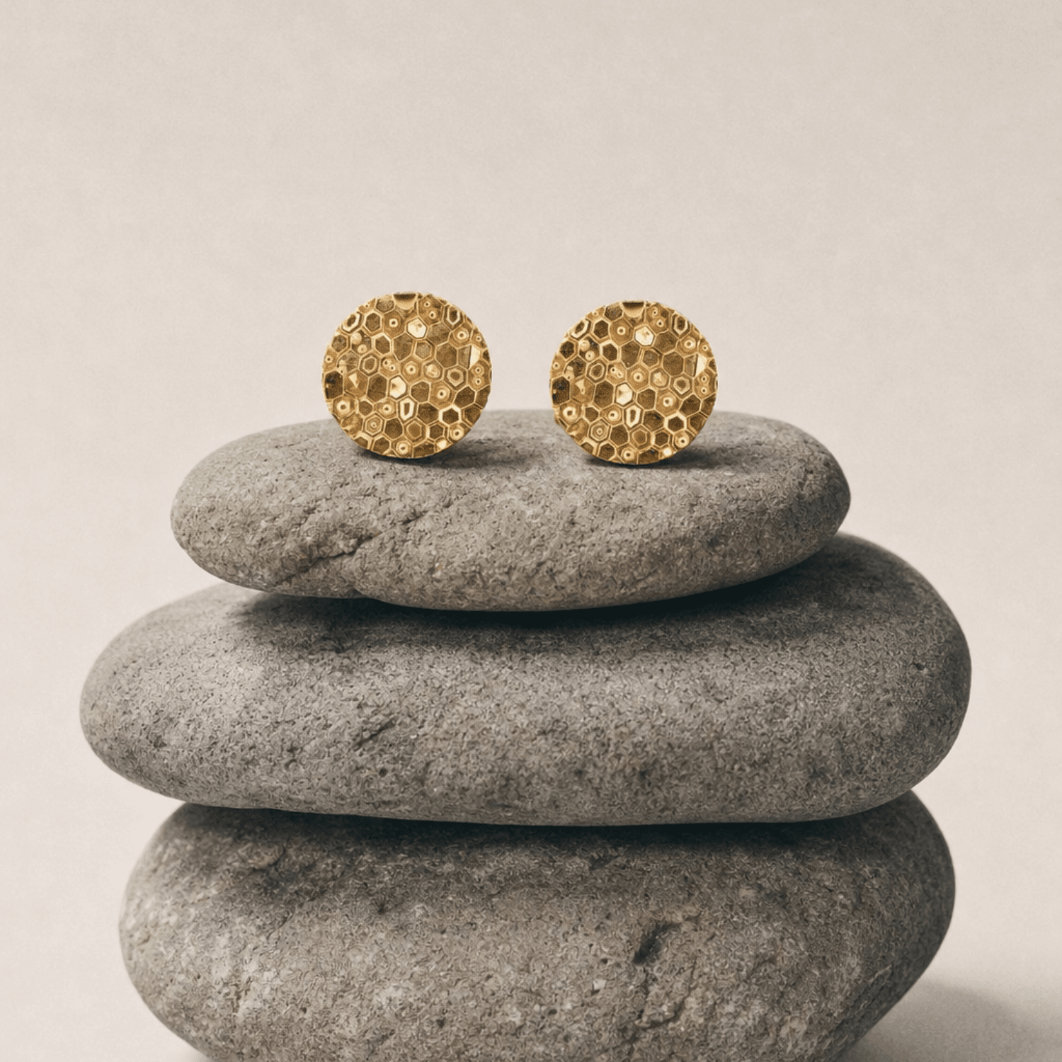 Solid Gold Hemera Studs - Dainty London